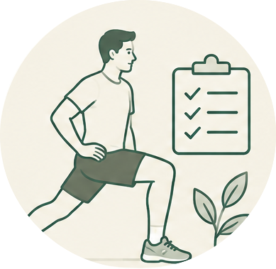 Patient performing an exercise as part of their treatment plan