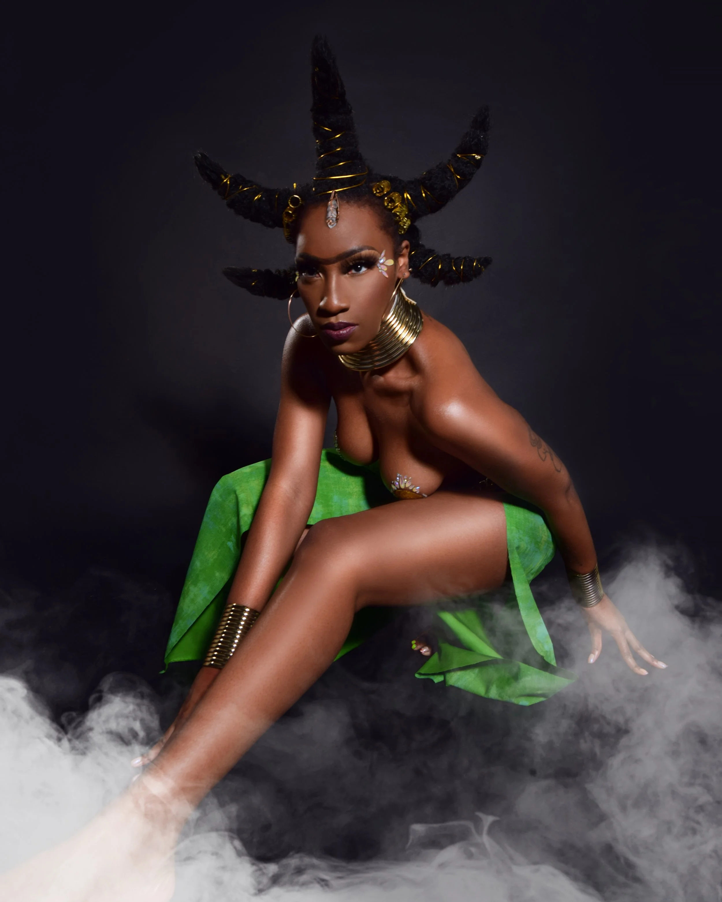 Ornamented Hands Holding Pyramid + Chalice