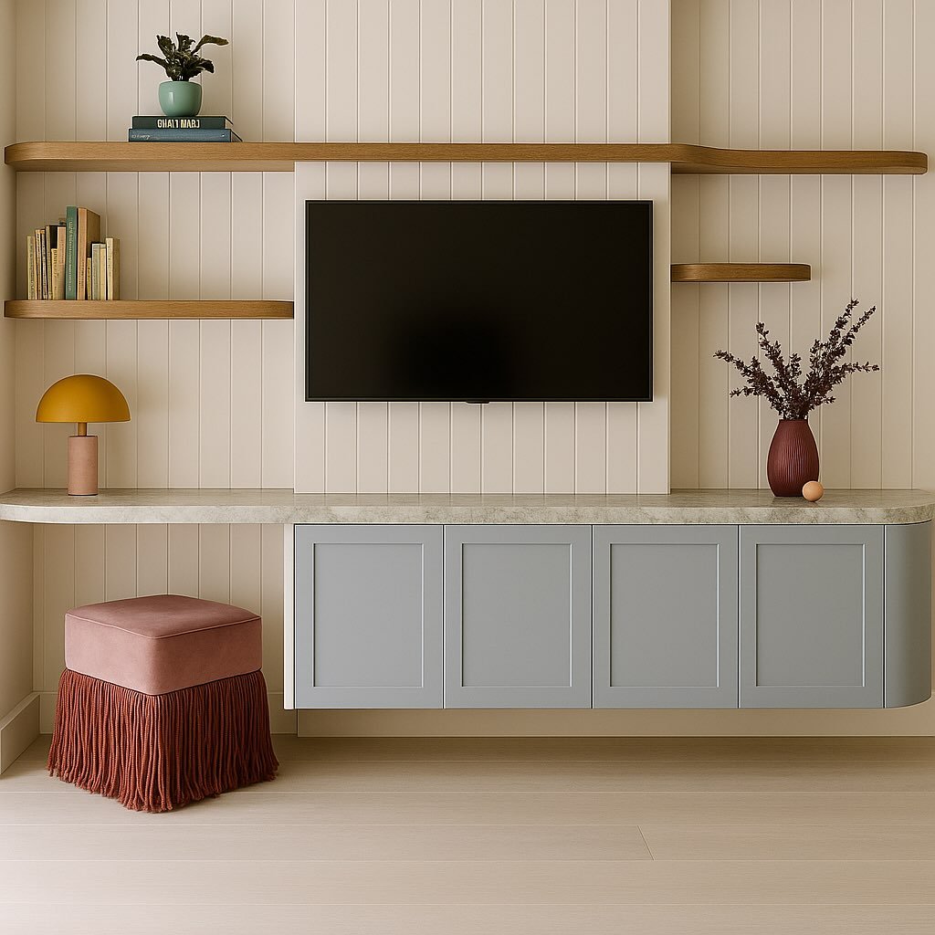 Working on some custom joinery for a new project and narrowing down the final palette details ✨

Which colour combo do you prefer &mdash; slide 1 or slide 2? I&rsquo;d love to know which one you&rsquo;d choose for your space. 🩵🤍🩵

#joinerydesign #