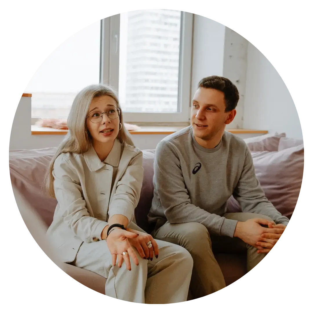 Couple in a sex and porn addiction therapy session