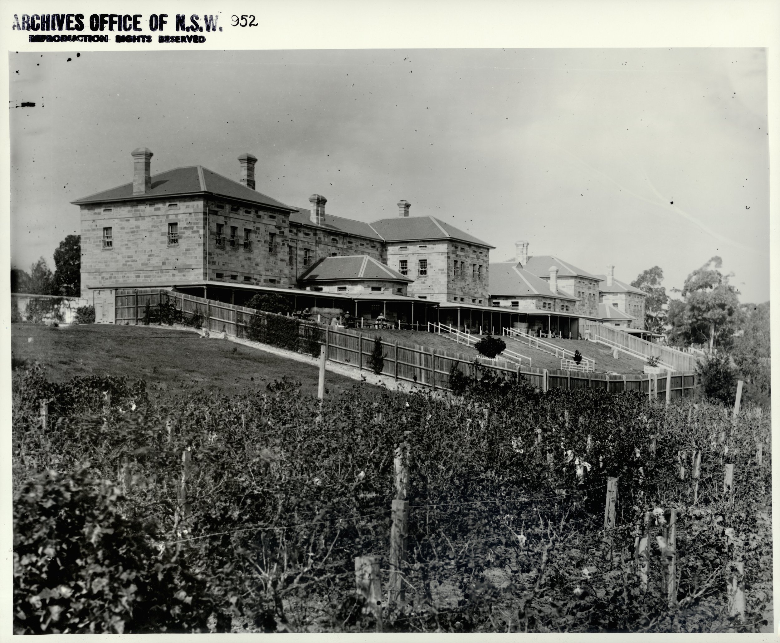 Back of the Kirkbride Complex (Callan Park Hospital for the Insane), circa 1883