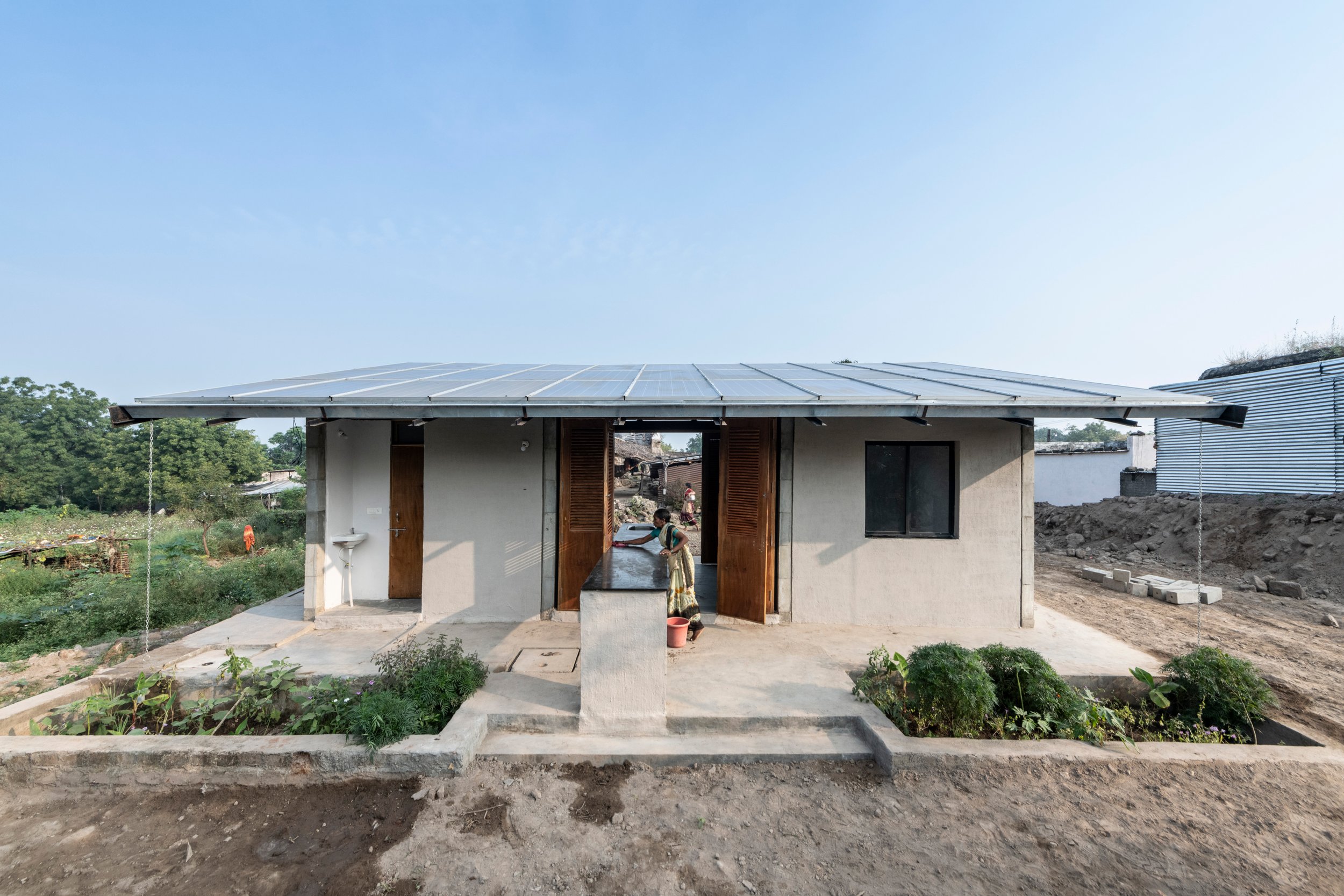 Net Zero Home Aurangabad Rear View_Solar Roof.jpg