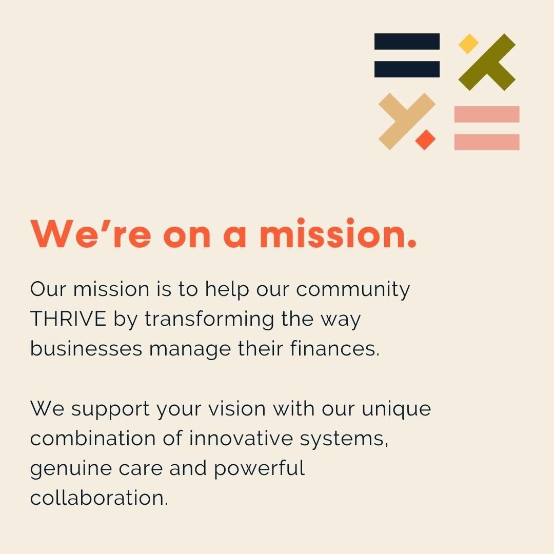 Yep we are on a mission&hellip;

We were born from small business and we are passionate about working with business owners out there giving it a go &amp; making their impact! 💯

⭐️ Whether you&rsquo;ve got a team of 3 or a team of 40+, turning over 