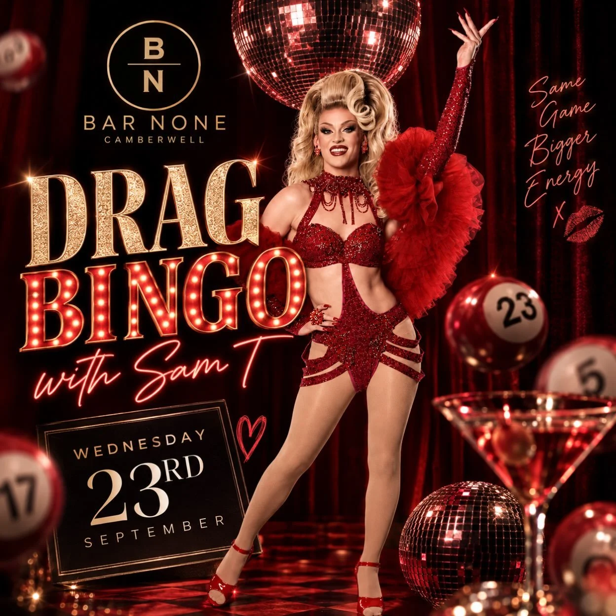 GLAM. GAMES. GOOD TIMES. 💋🍸

Something fabulous is coming to Bar None&hellip; and it&rsquo;s not your average night out. 👀

Introducing our Monthly Drag Bingo with the fabulous Sam T! Expect big personality, plenty of laughs, cocktails, prizes and