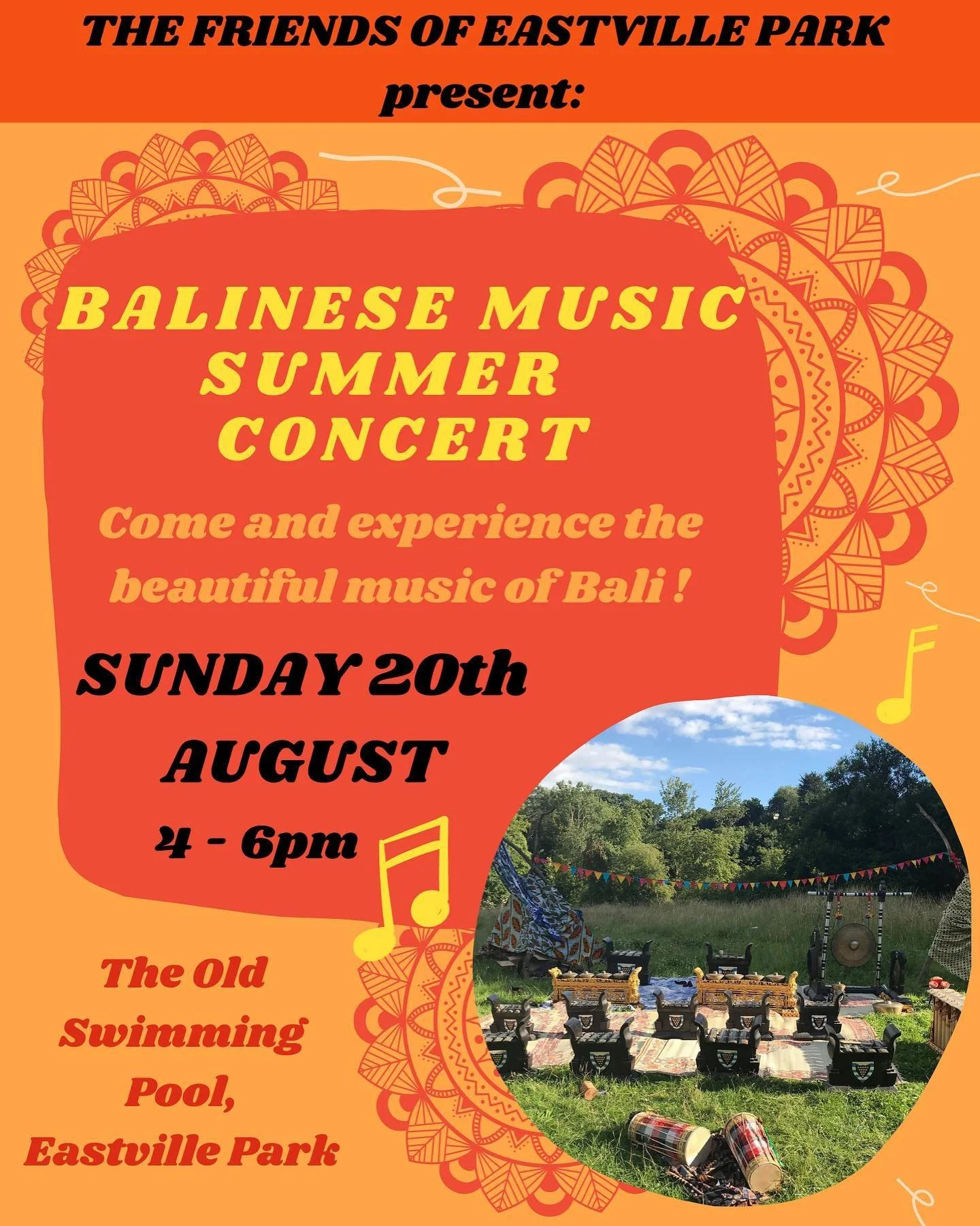 Next Sunday!! We will be performing in Eastville Park in the beautiful but rarely open Old Swimming Pool which forms a natural amphitheatre.
The event is a fundraiser for the @friendsofeastvillepark and so donations will be welcome. We will perform 2