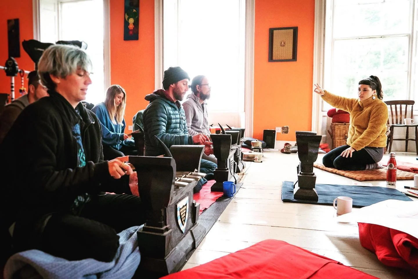 I had a wonderful day on Sunday at Alfoxton Park running a full day Gamelan workshop ! It was a day of firsts - the first time all the instruments were played at the same time since I&rsquo;ve had the ensemble (we were 19 players!)
First time playing