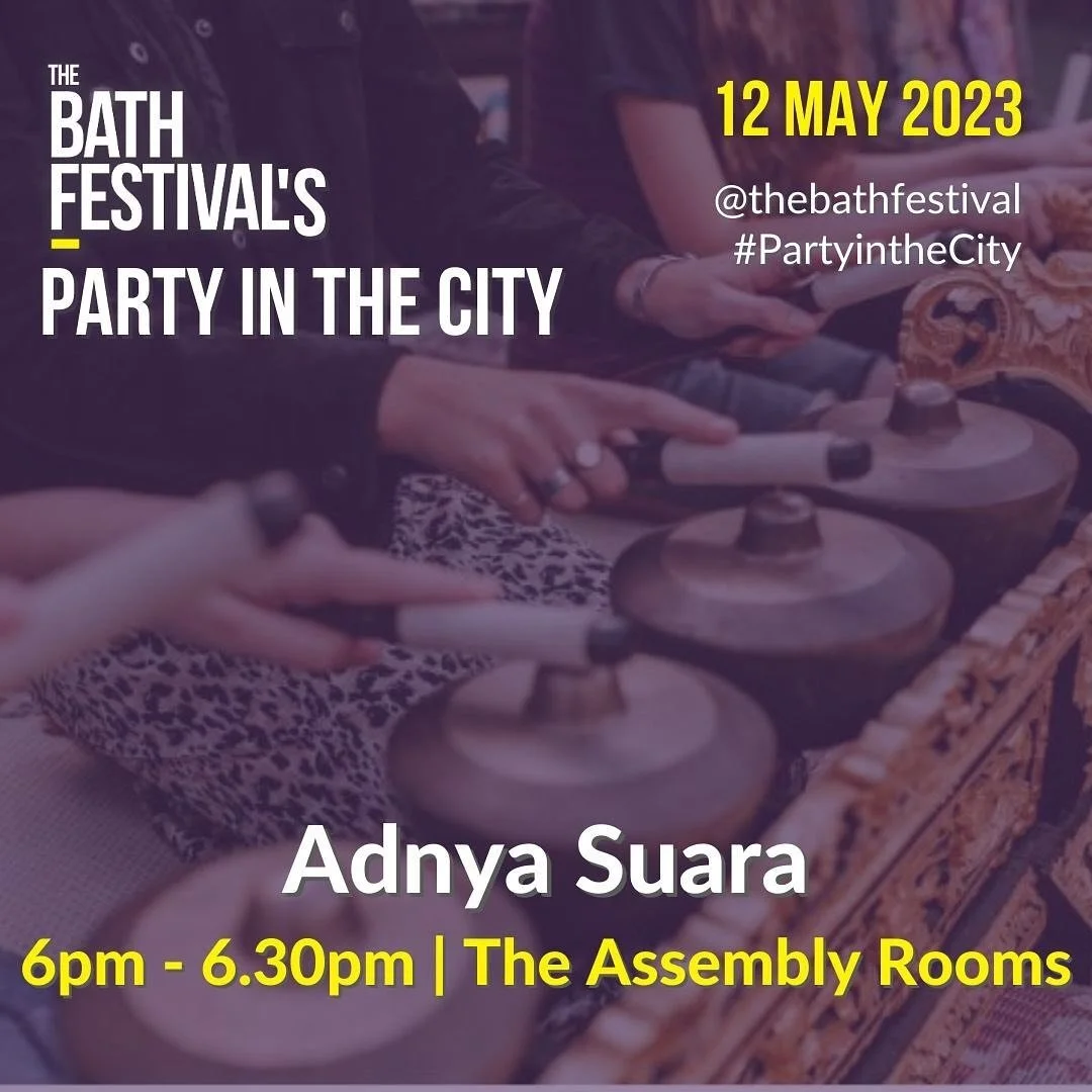 Only 2 days to go!
We are excited to be presenting 5 pieces on Friday for Bath&rsquo;s Party in the City! 

Come and watch for free at the Assembly Rooms in Bath.

#gamelanconcert #gamelanbali #angklungbali #partyinthecity #bathassemblyrooms #adnyasu