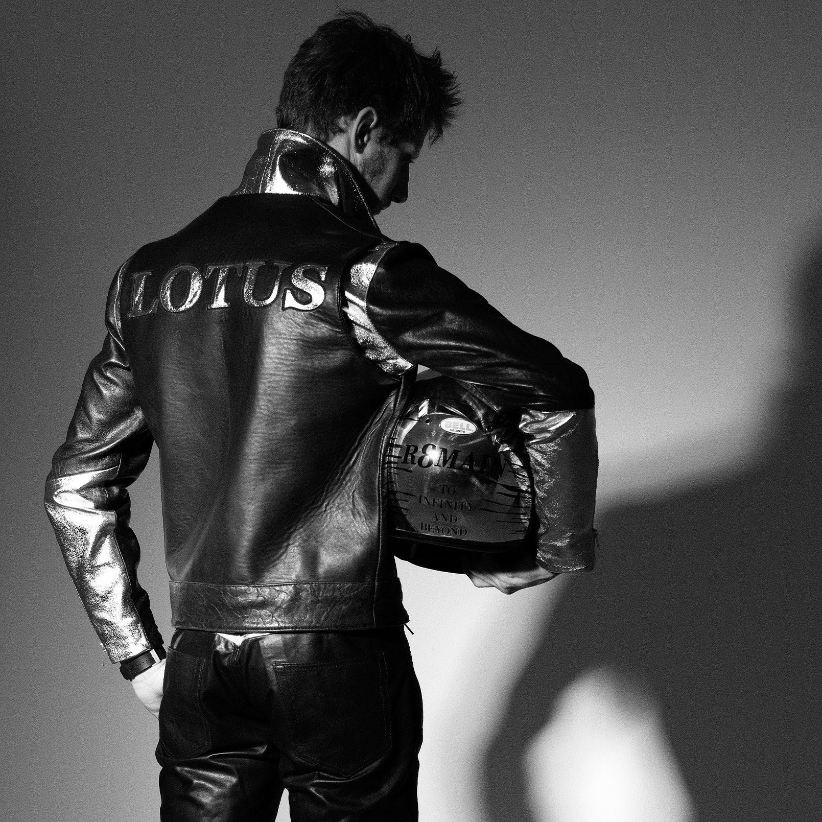 romain Grosjean perfecto pièce unique Alice Balas Paris créateur de vestes et blousons en cuir sur mesure luxury custom leather jacket made in France 