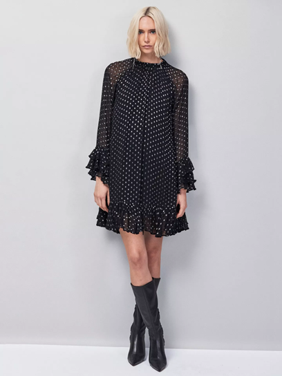 Frill Sleeve Mini Dress