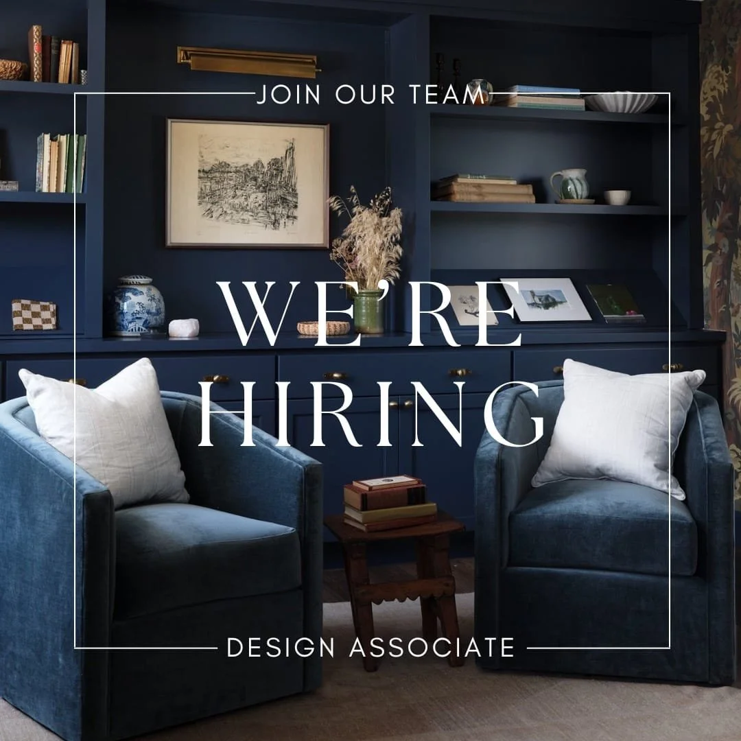 📢 WE'RE HIRING!⁣
⁣
We&rsquo;re looking for an Interior Design Associate to join our growing team! ⁣
⁣
In this role, you'll be working closely with our Owner and design team, gaining hands-on experience across all phases of high-end residential proje