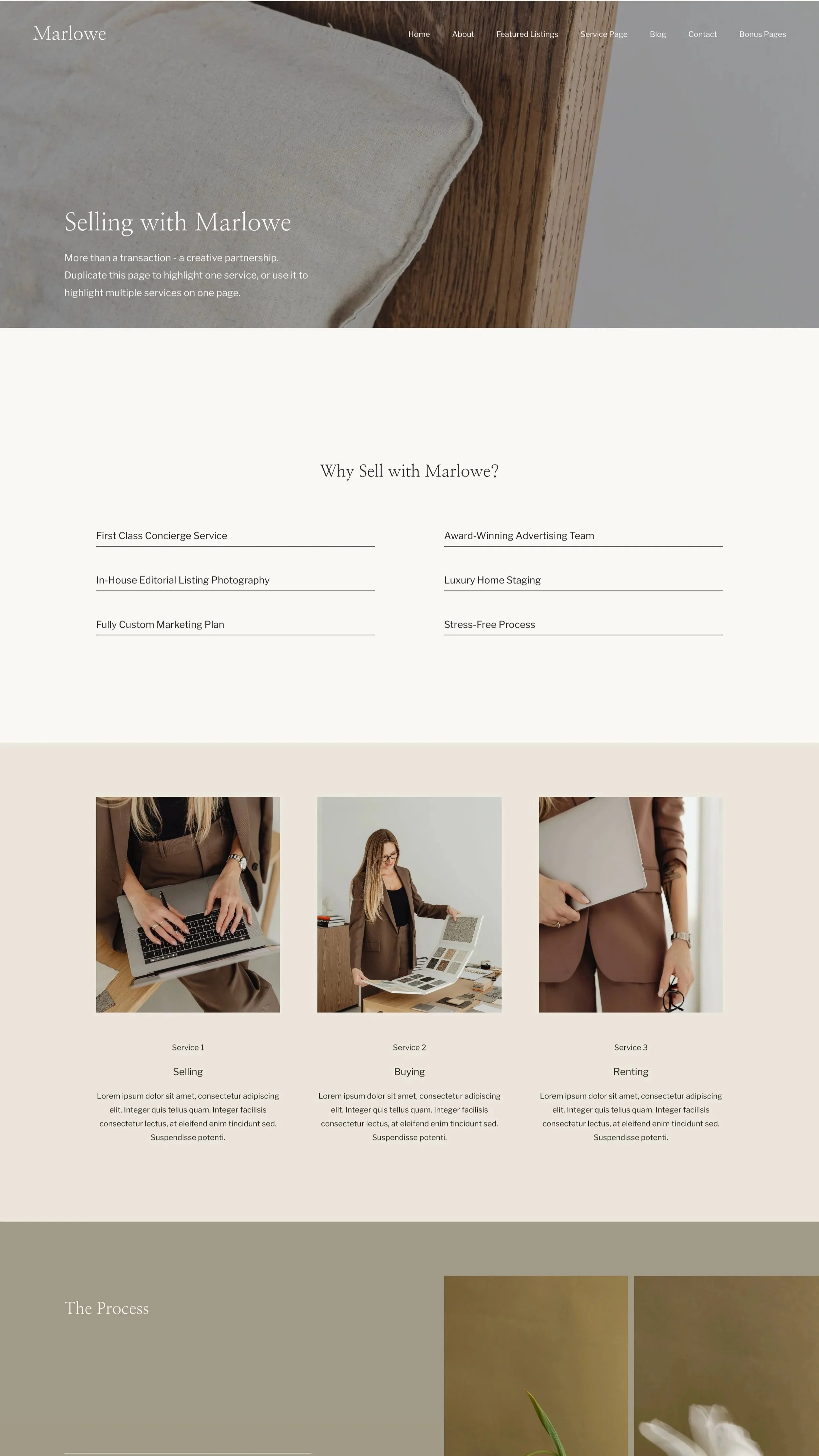 Services Page