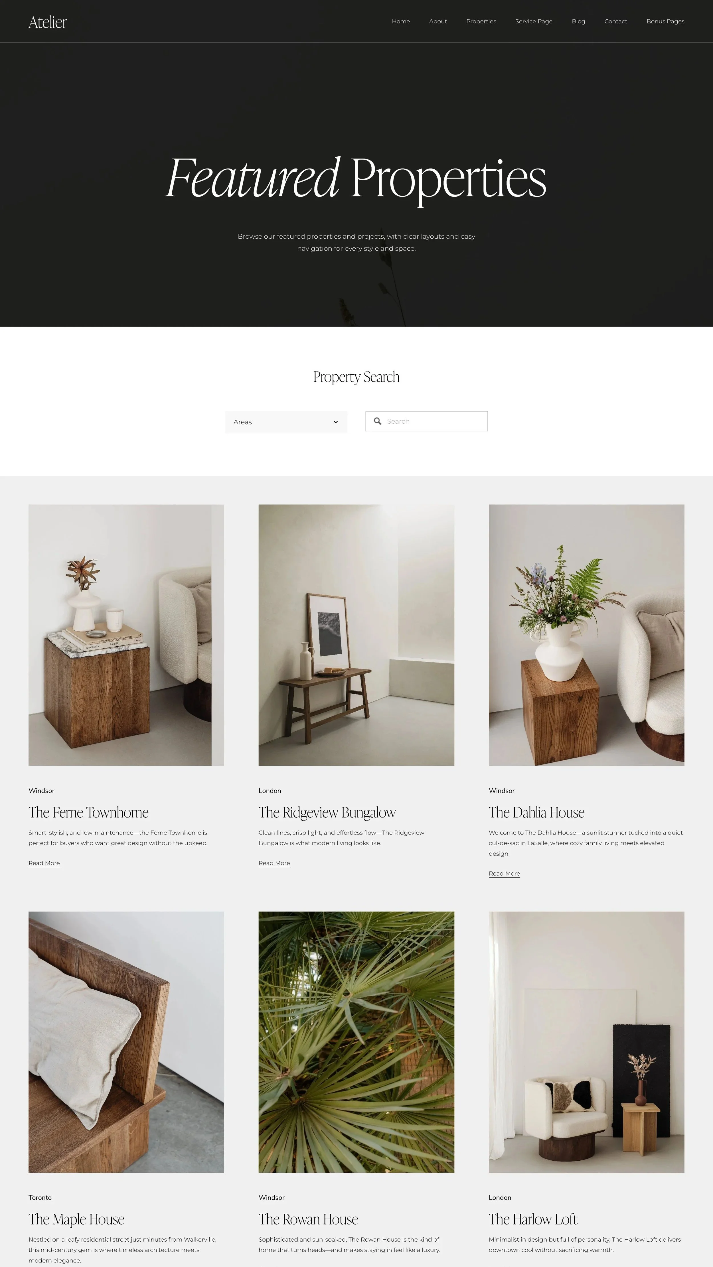 Properties Page