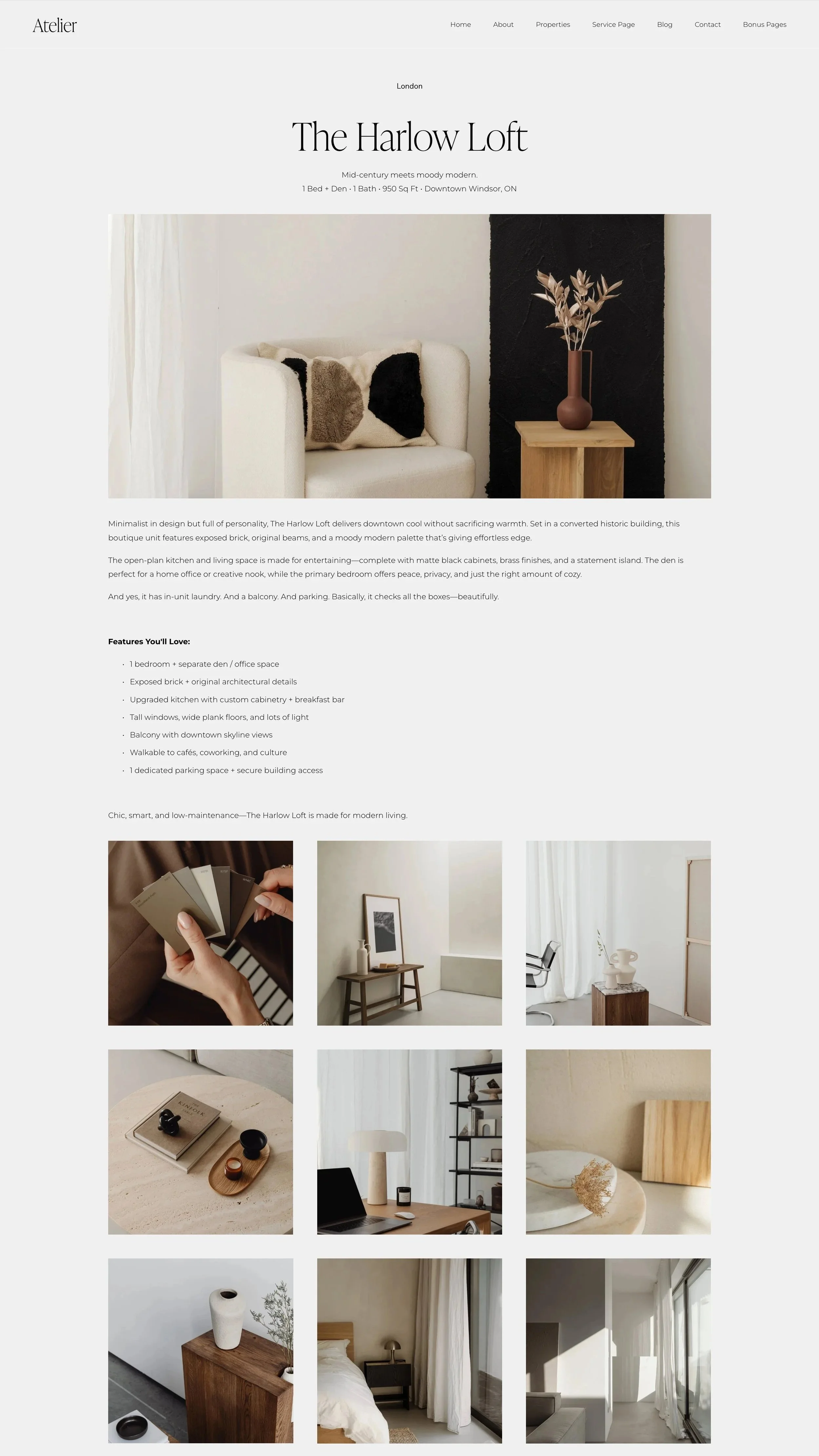 Individual Property Page