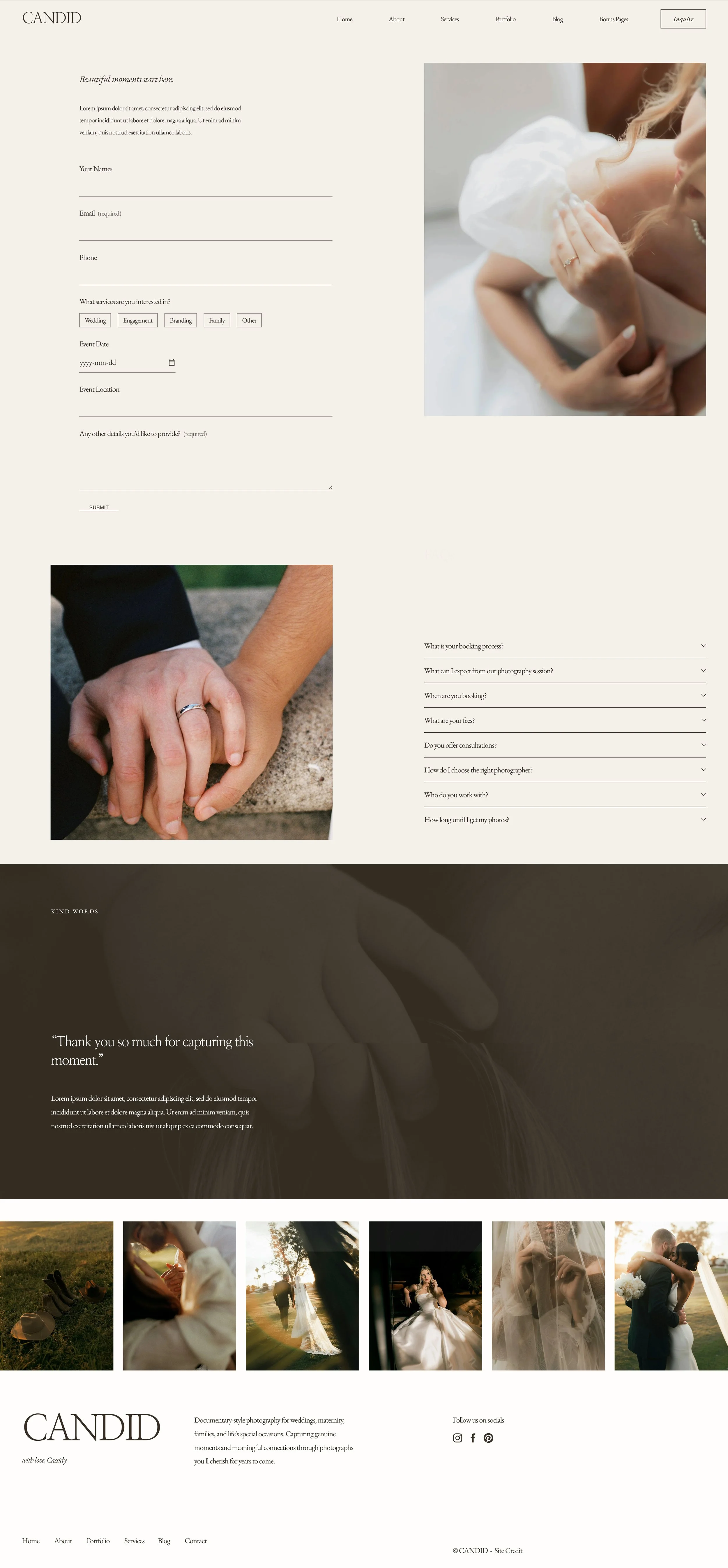 Inquire Page