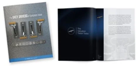 Open brochure displaying windshield wipers and a page with the Washington Visitor Tower logo and text.