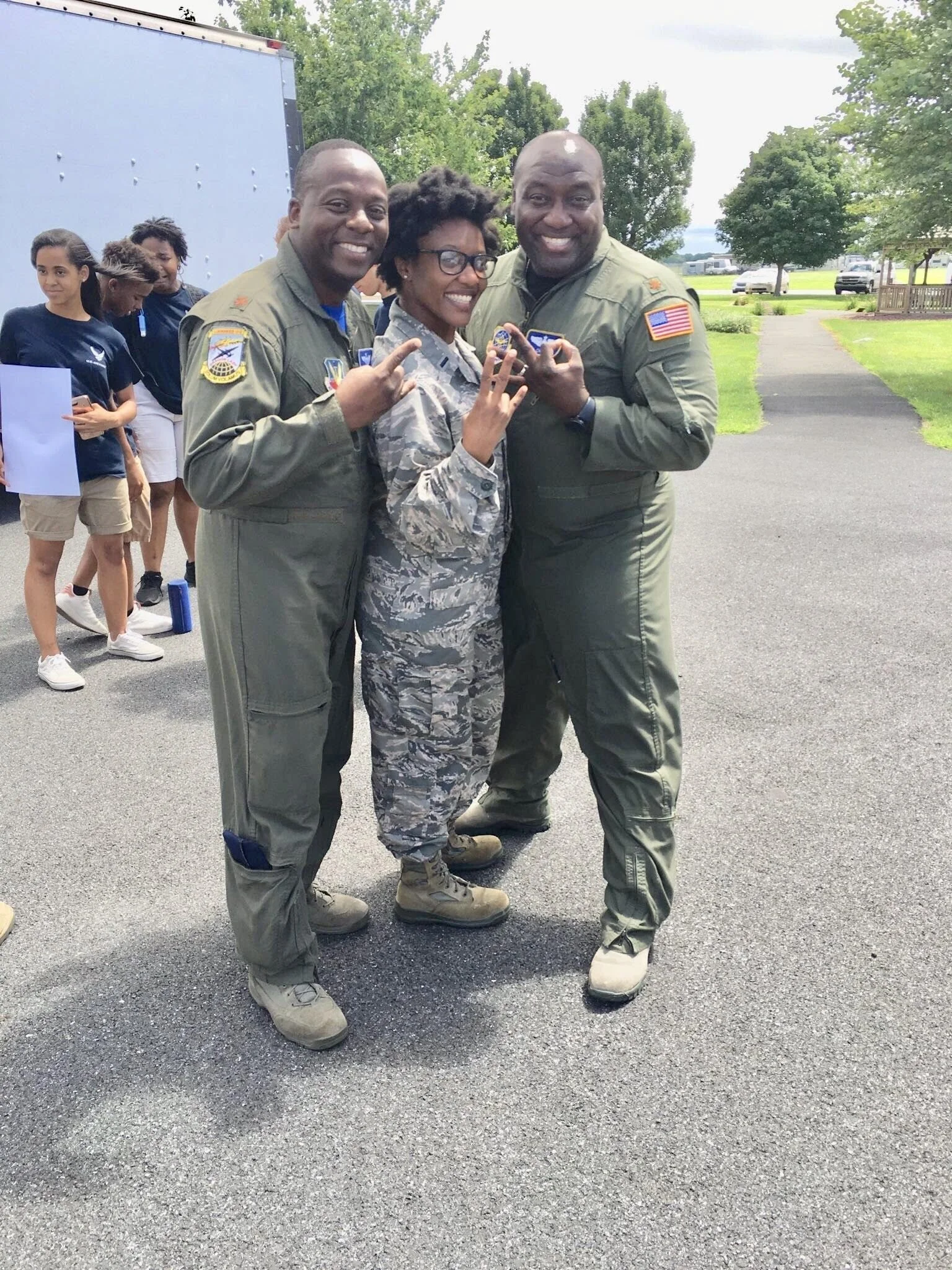 Meagan Davis with mentors