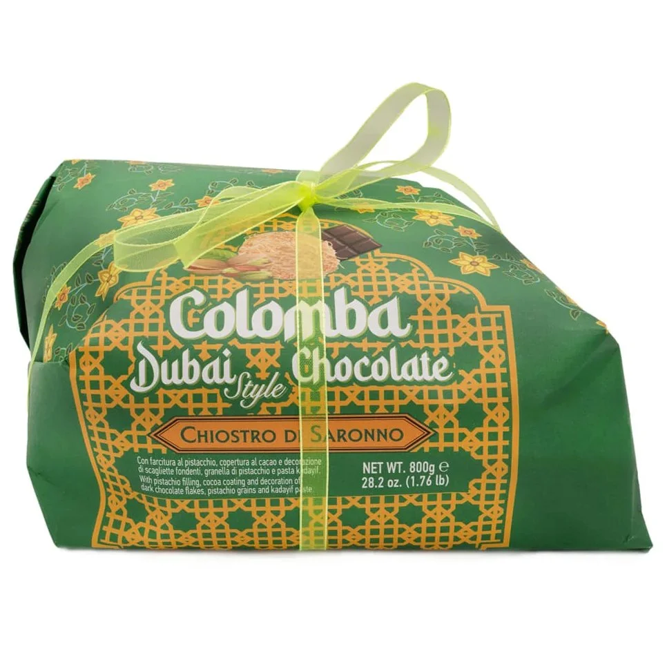 01617 Dubai-Style Chocolate Colomba Hand Wrapped