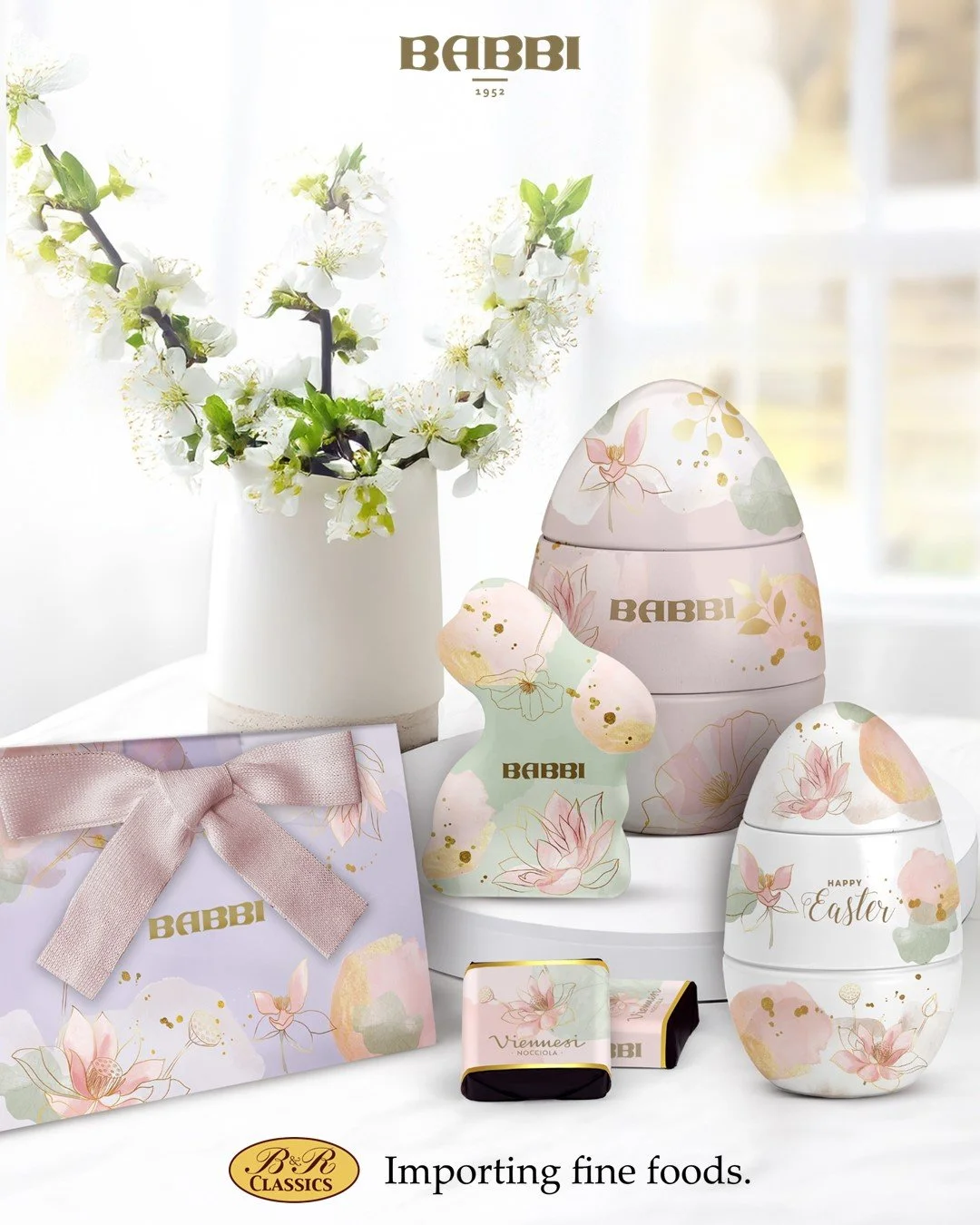 Babbi has just announced their Easter Edition for 2026! A collection that celebrates spring with delicate hues and sustainable packaging. Elegance and creativity combine in the Babbi Easter Edition packages, featuring a selection of our sweet Italian