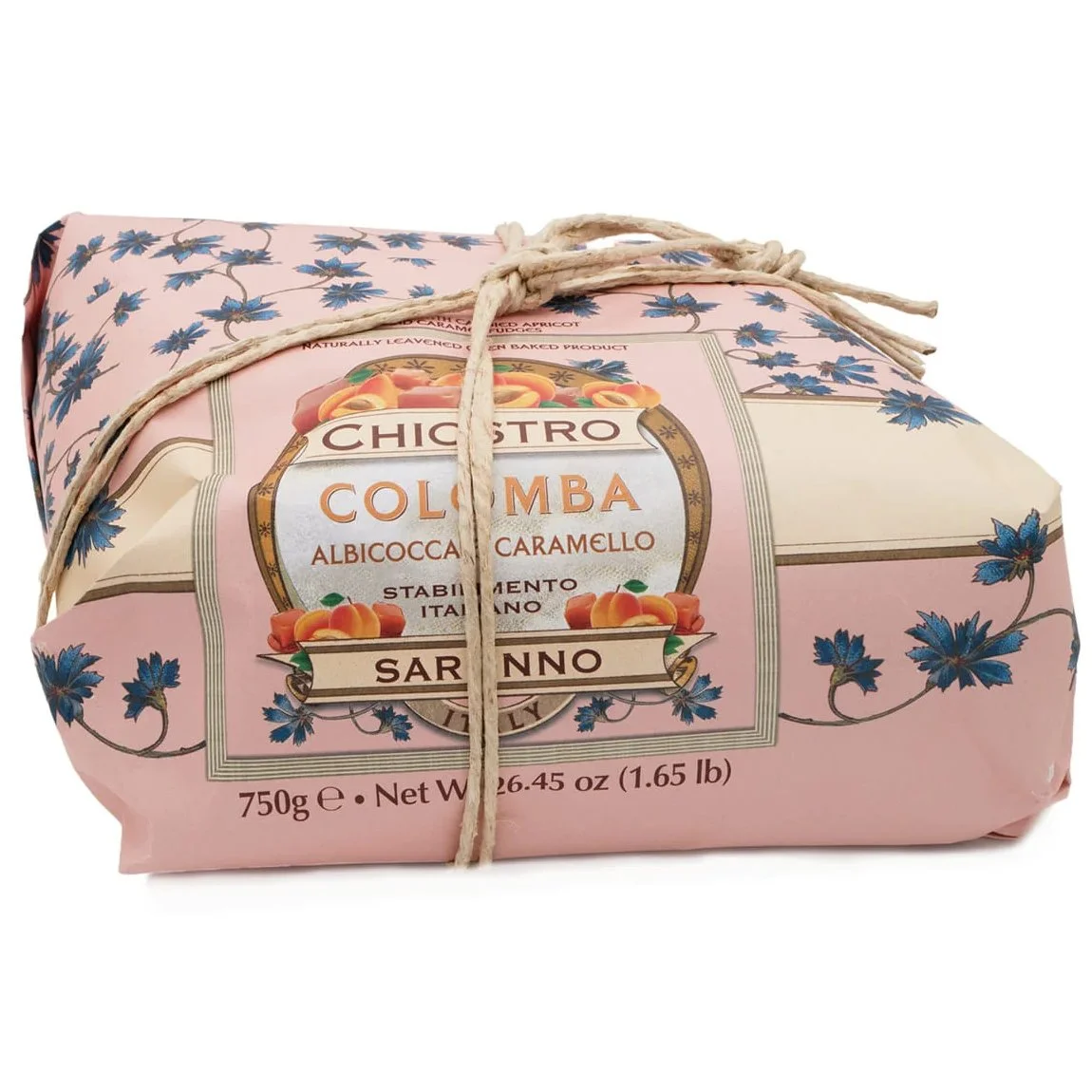 01560 Colomba Apricots & Caramel Hand Wrapped Cake 750 g