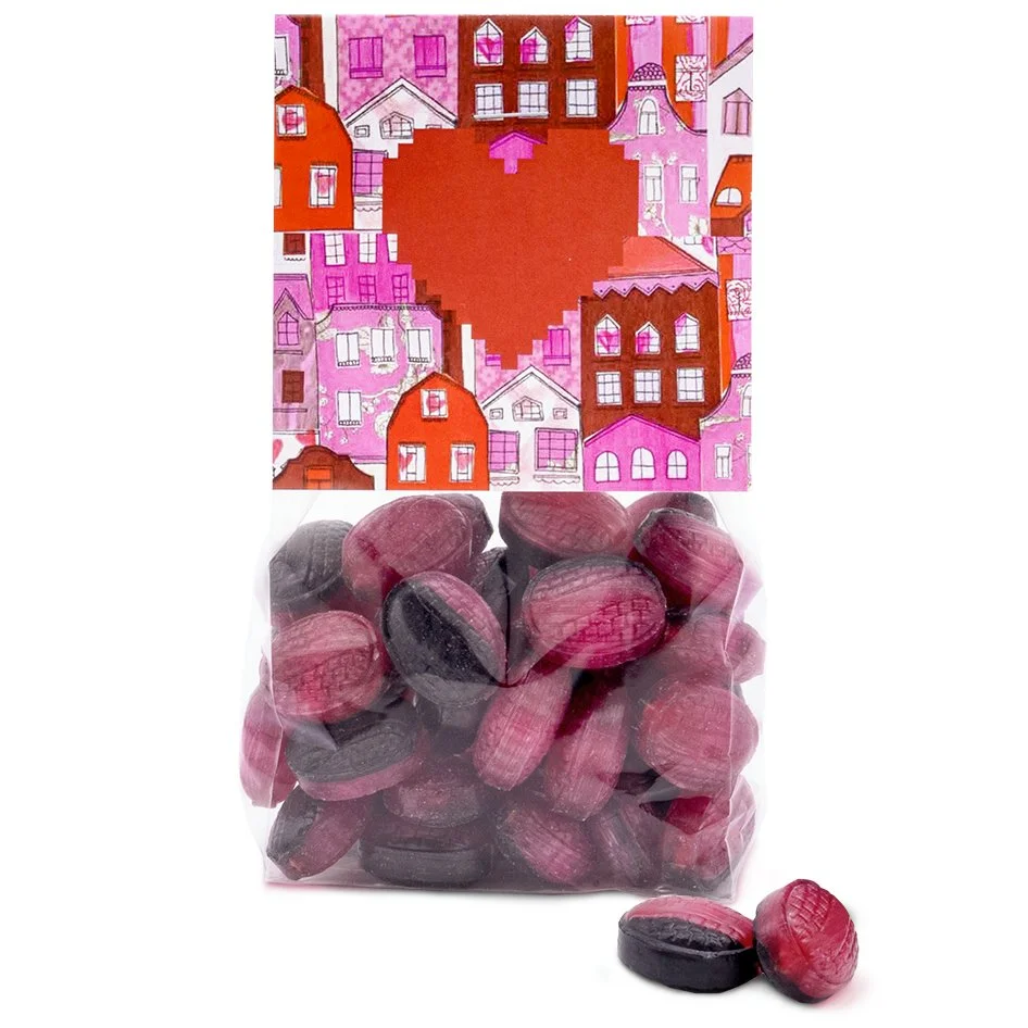 55894 Salty Raspberry Liquorice Candy Bag
