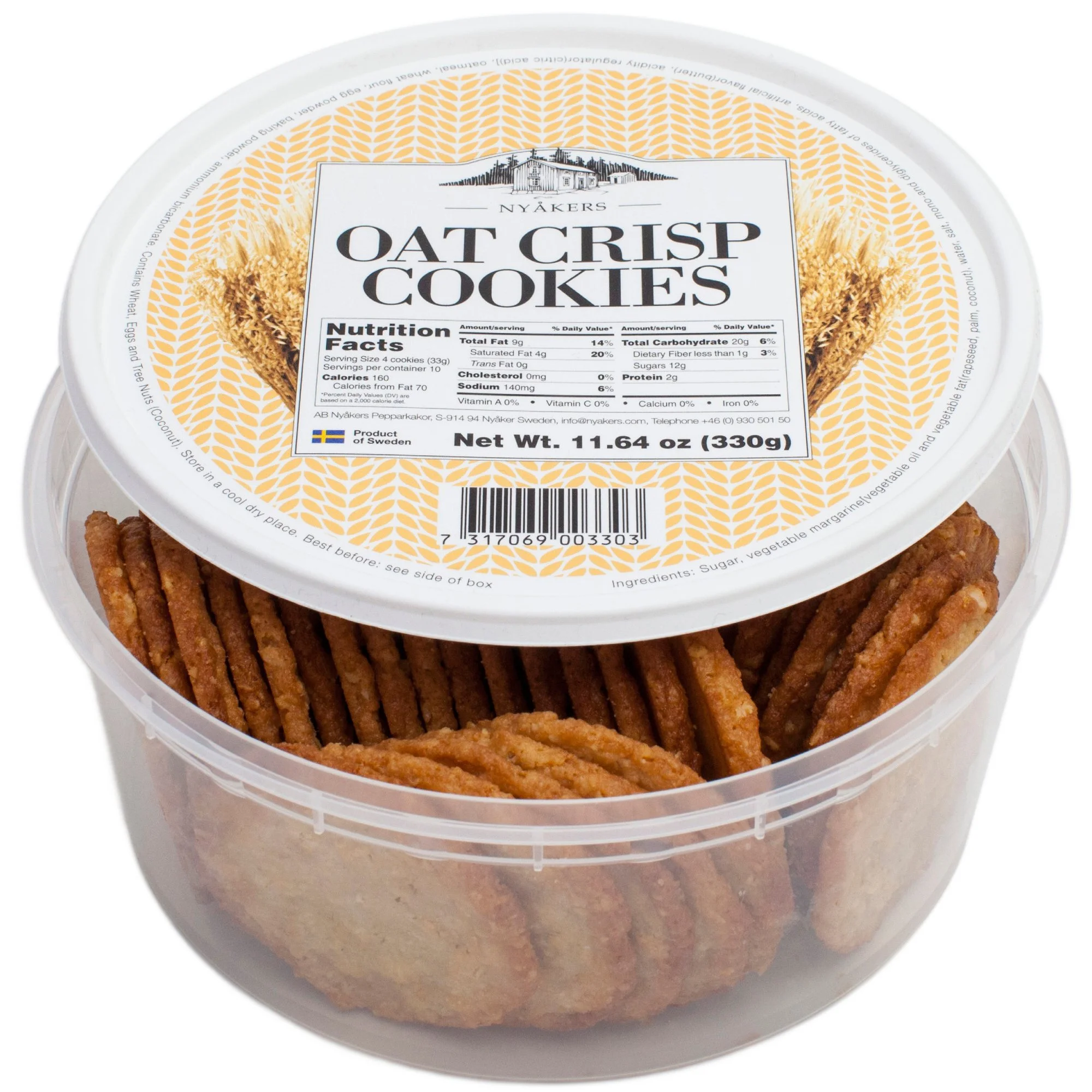 SB330 Oat Crisp Cookes in Tub