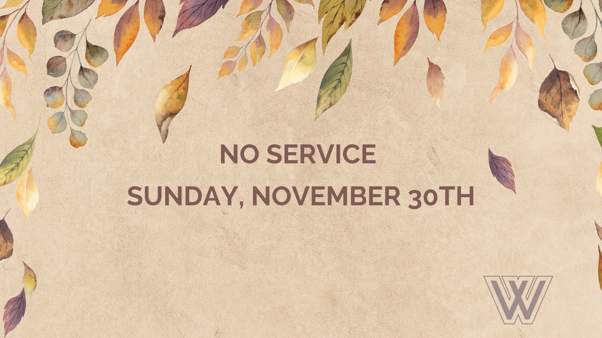 No Sunday Service