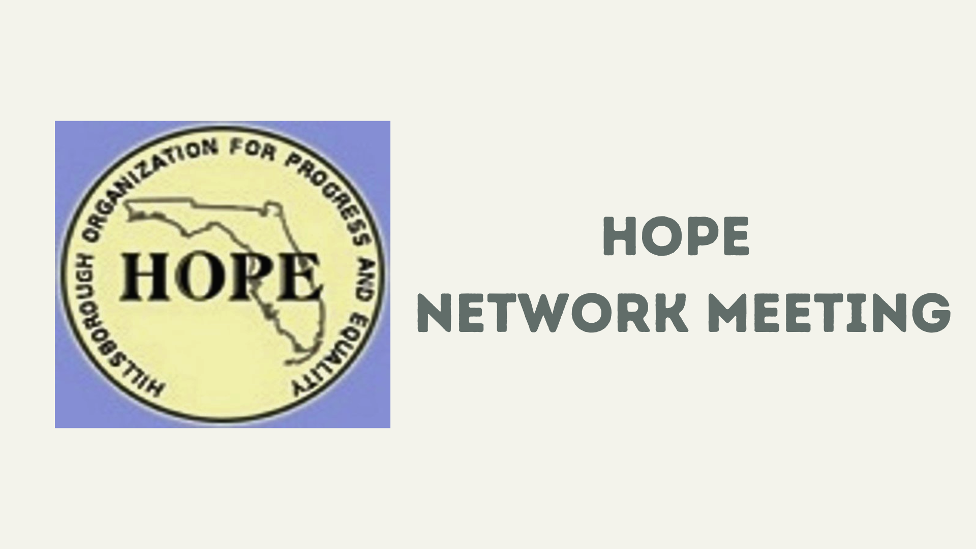 HOPE Network Meeting
