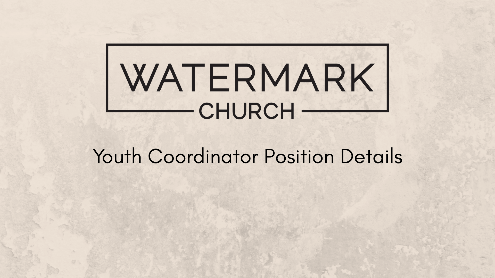 We're Hiring: Youth Coordinator Position