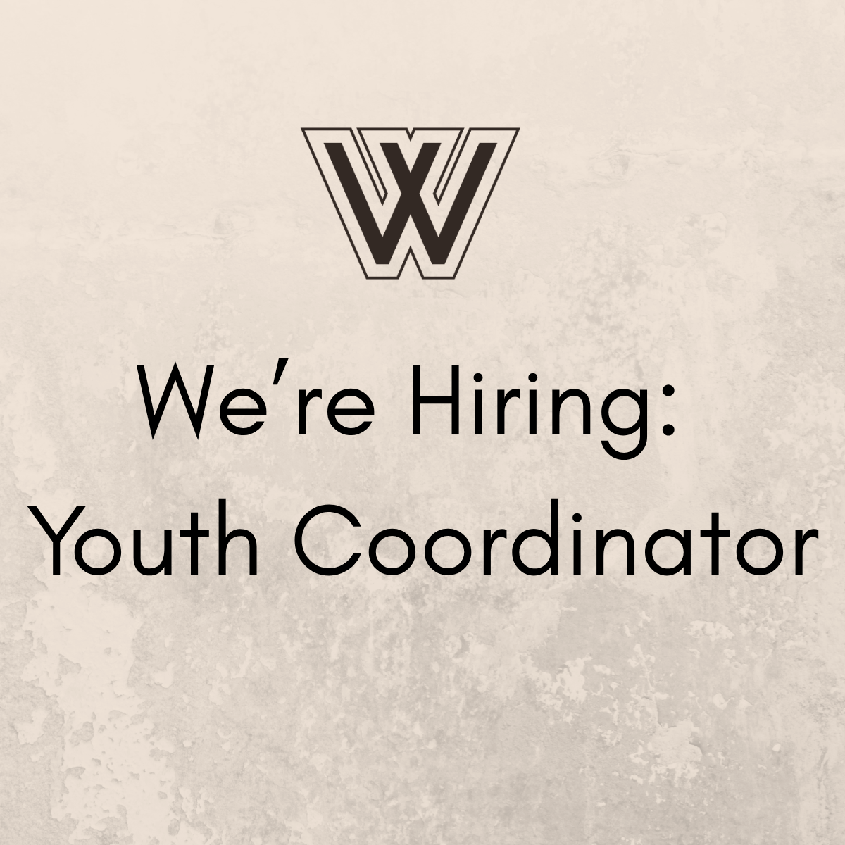 We're Hiring: Youth Coordinator Position