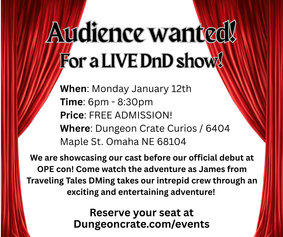 Traveling Tales LIVE at Dungeon Crate Curios