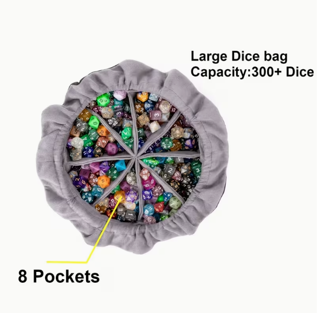 Ginormus Dice Bag with 8 Interior Pockets