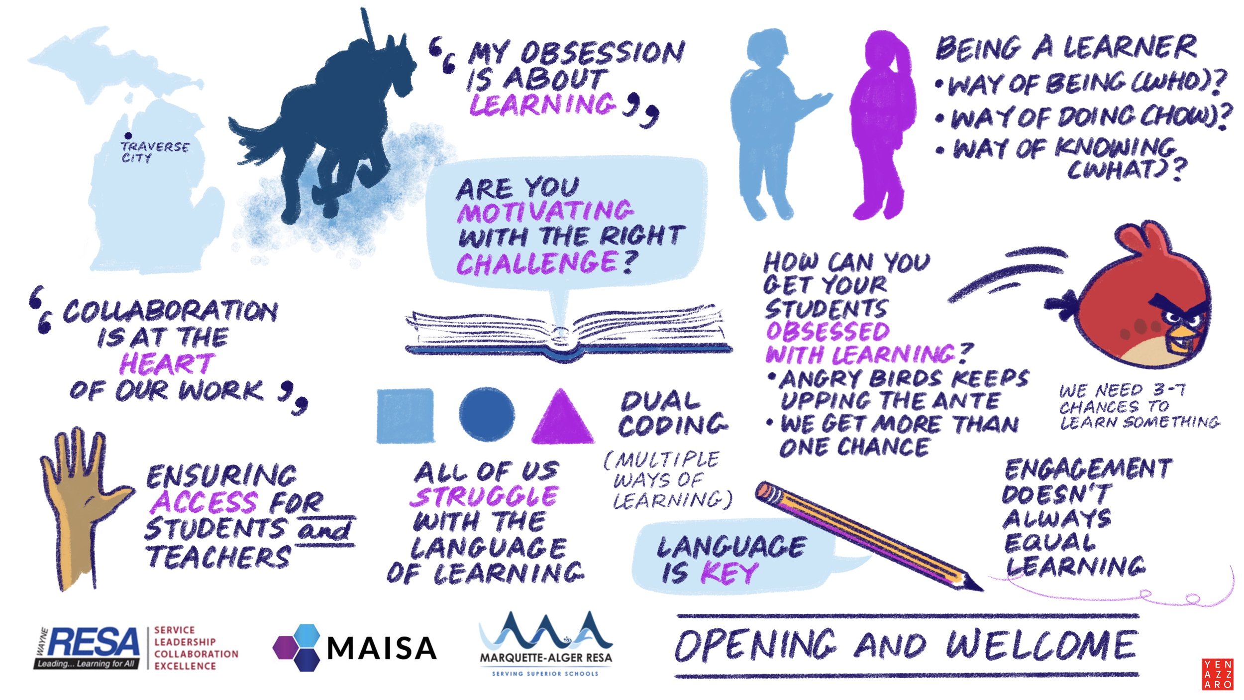 Traverse City Michigan graphic recorder Yen Azzaro