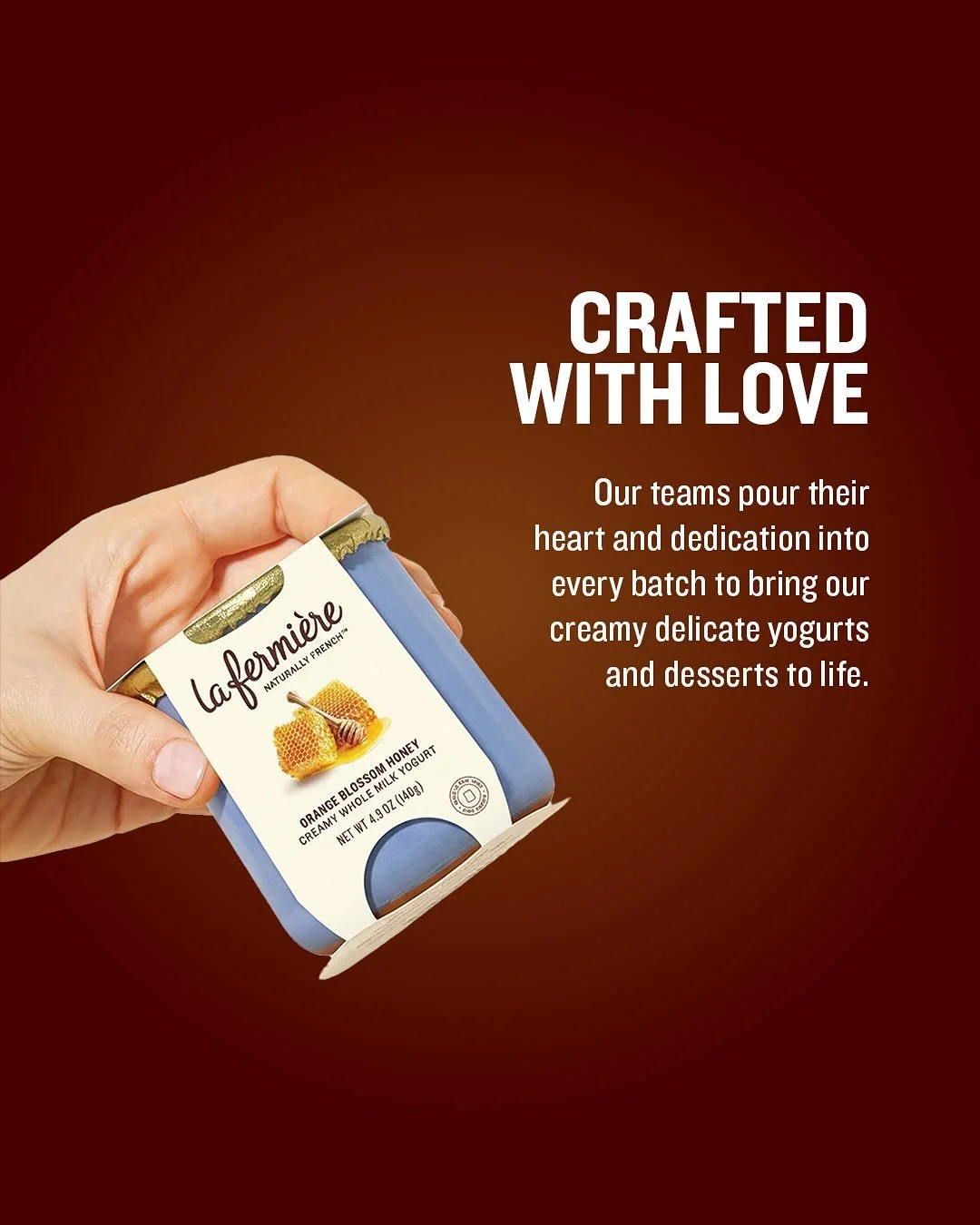 Our indulgent, creamy yogurt and desserts are thoughtfully crafted 🥄  To bring you rich textures, delicate flavors, beautiful packaging and a taste that you won&rsquo;t forget long after the last spoonful!

#LaFermi&egrave;re