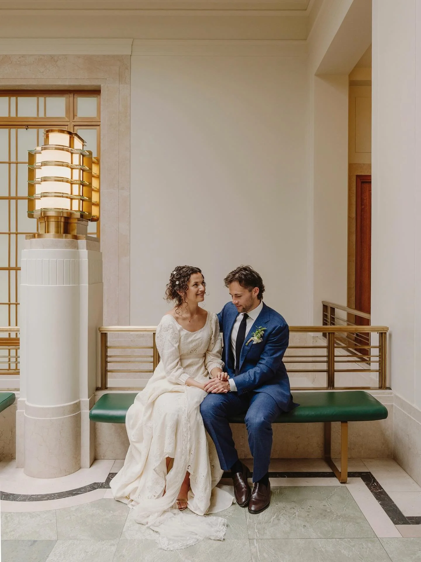 The lovely Mary and Charlie at Hackney Town Hall @hackneyvenues ❤️

A special East London wedding, with Charlie having grown up nearby in Hackney. After the ceremony, their reception was held at the beautiful Organ Factory in Shoreditch &mdash; more 