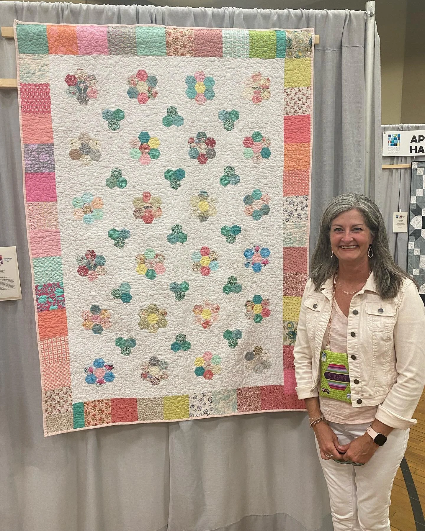 Fun fact! During the pandemic, I experienced not only the &ldquo;Healing Power of Music&rdquo;, but also the therapeutic effects of English Paper Piecing. In my chapter, I describe hand-stitching a quilt top and here is the finished quilt! So honored
