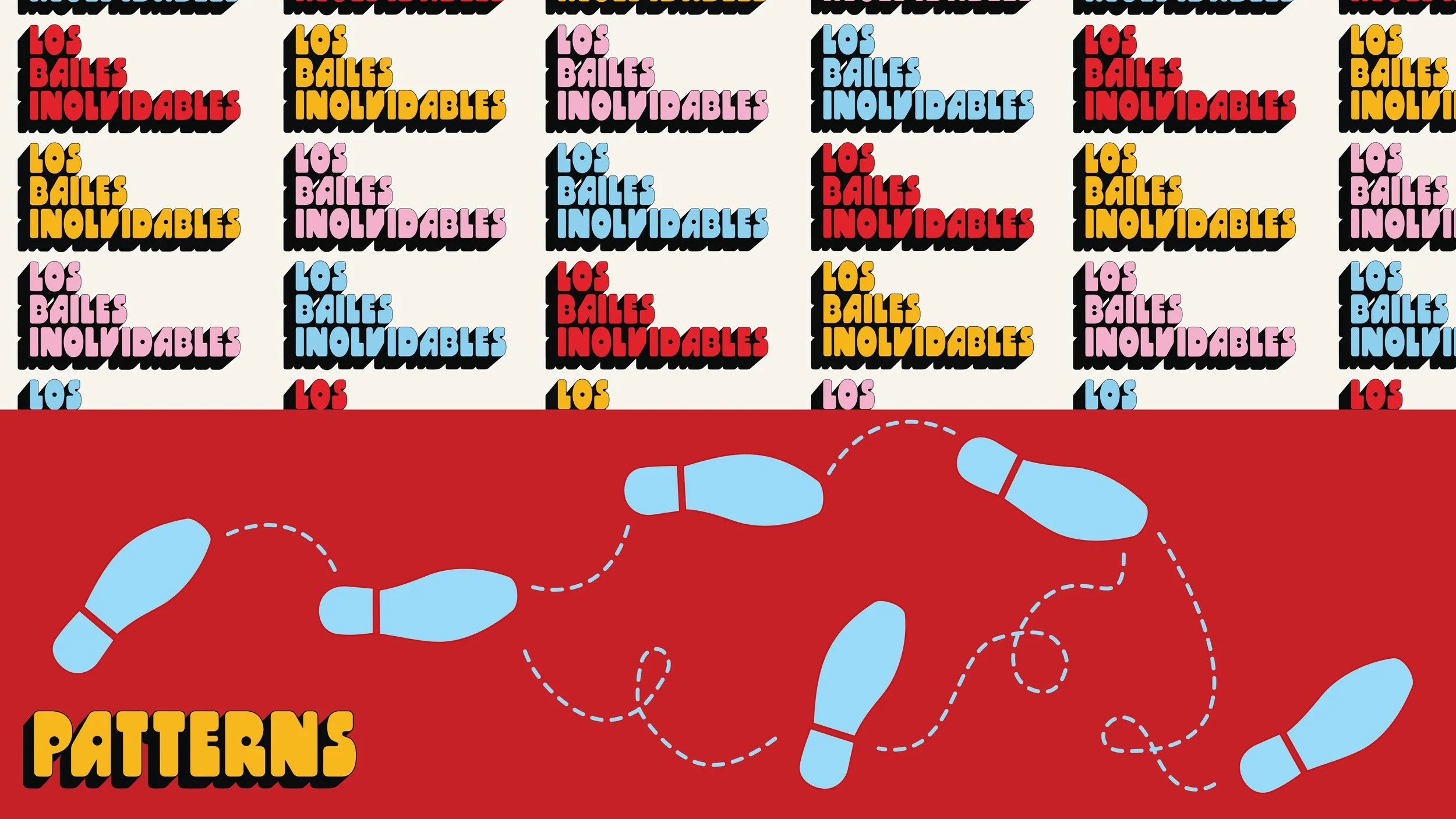 the total thought process and brand palette for Los Bailes Inolvidables Social Club.