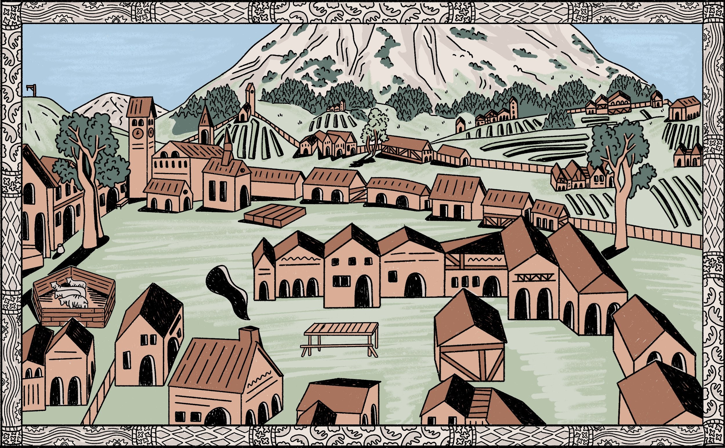 Glarus Town Center c. 1800 (2026)