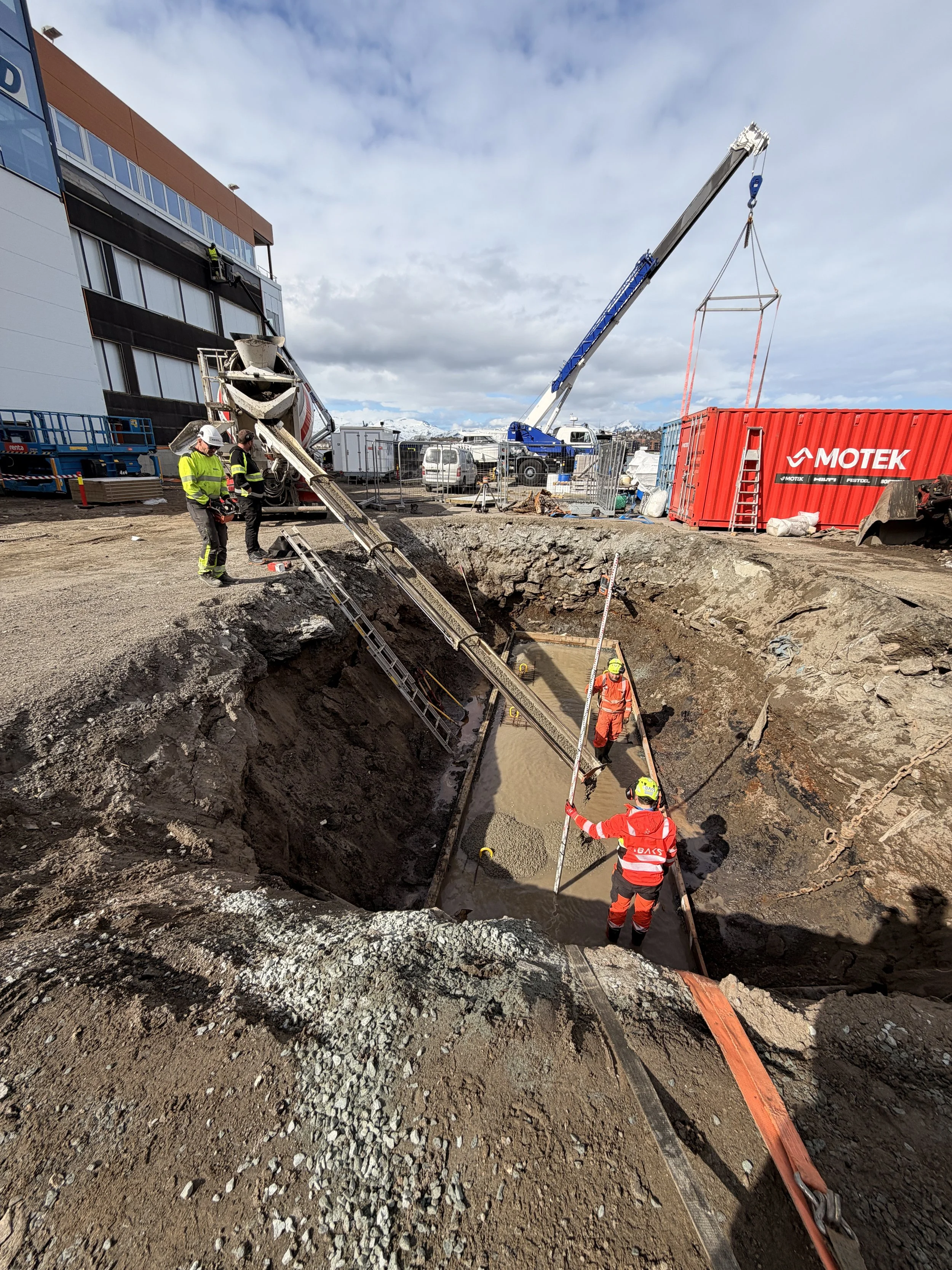 Fundamentering ny oljeutskiller