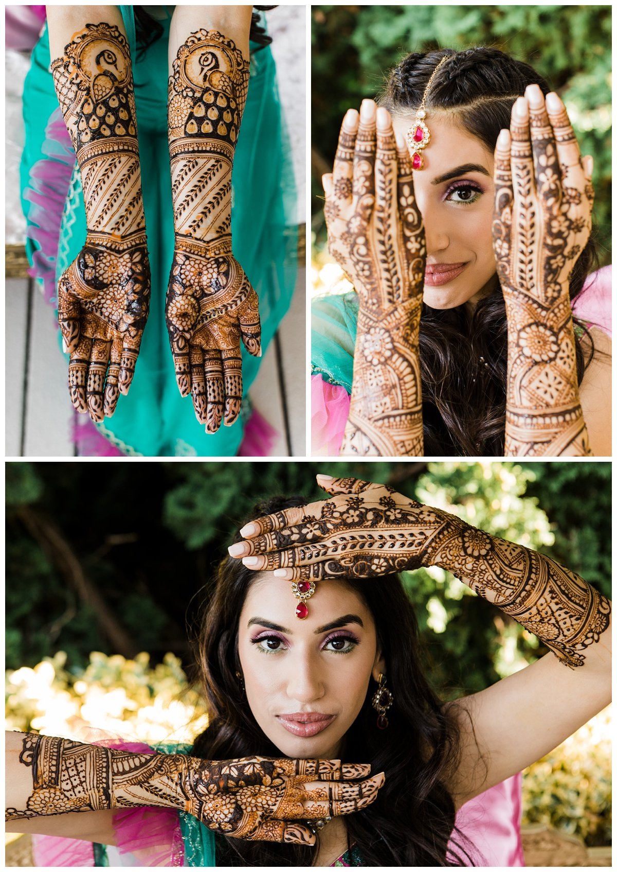 Premium Photo | Eastern beauty. muslim bride with beautiful mehendi  pattern. portrait of the bride on nikakha