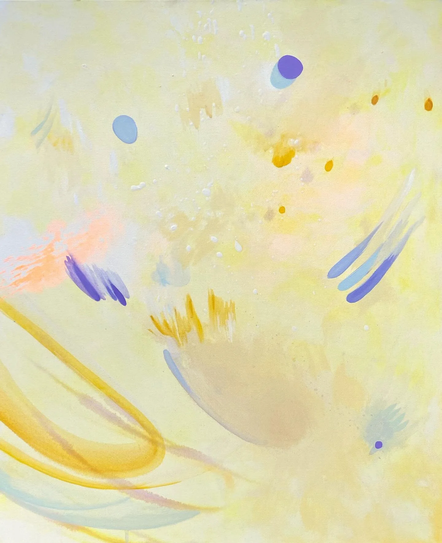 &ldquo;A Little Bit Lighter Everyday&rdquo;
acrylic and colored pencil on canvas, 30&rdquo; H x 24&rdquo; W x 1.75&rdquo; D 

&ldquo;A Little Bit Lighter Everyday&rdquo; is an original painting on canvas created by layering acrylic and colored pencil