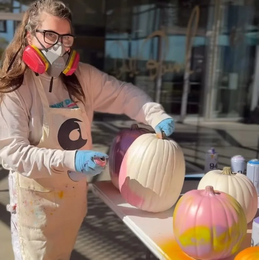 Photos from today&rsquo;s live painting with @artscouncilokc! 

Thank you for the photo of me in action @artscouncilokc and for inviting me back to Art Moves 🎨 💫

Finished pumpkins will be shared on my Patreon page soooon ✨👀