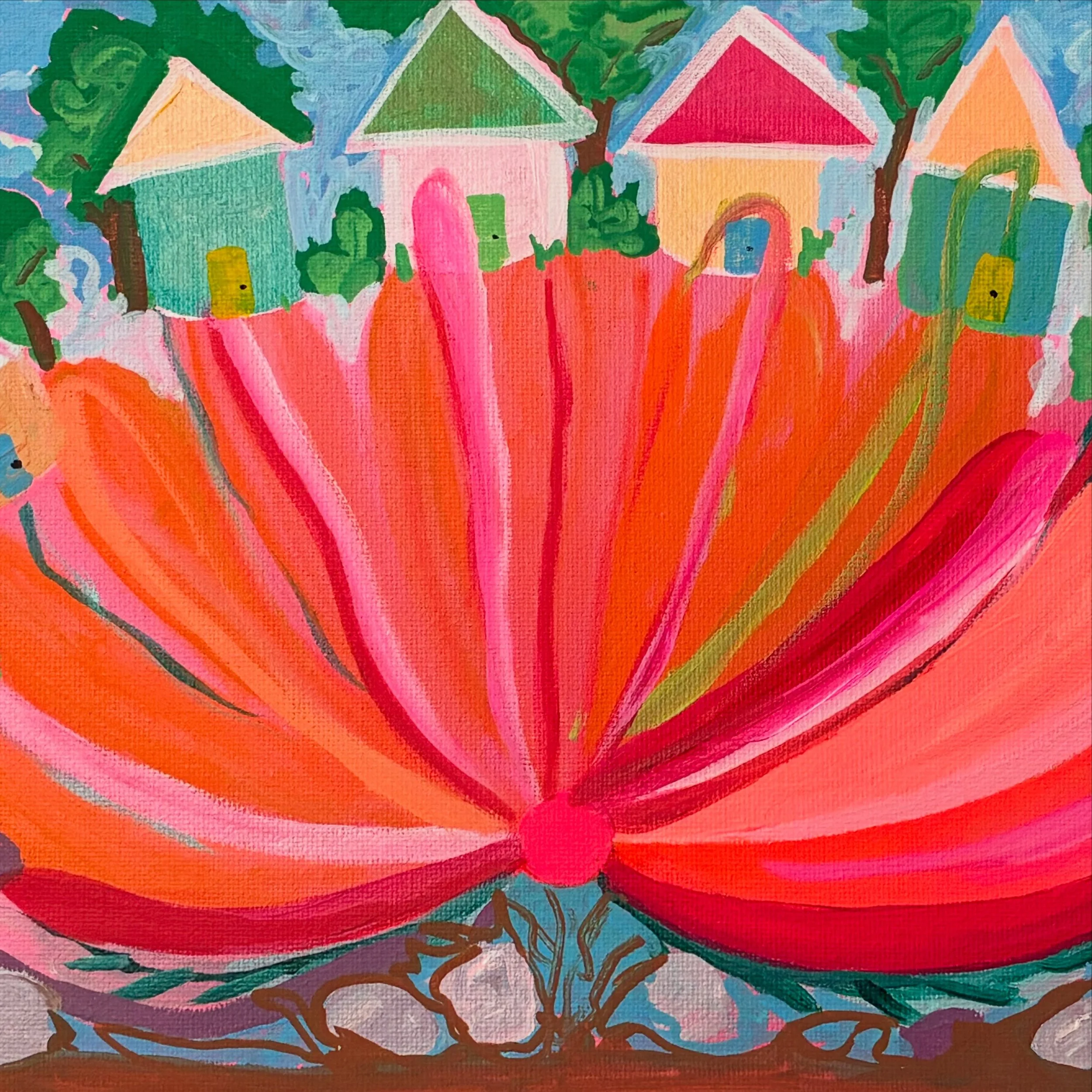 When @dnagalleries shared the call for art for their all ages Community Art Show, I shared the opportunity with Bebe, my almost 10 year old private art student, and we decided to use one of our lessons to create paintings for it! Turns out, Bebe was 
