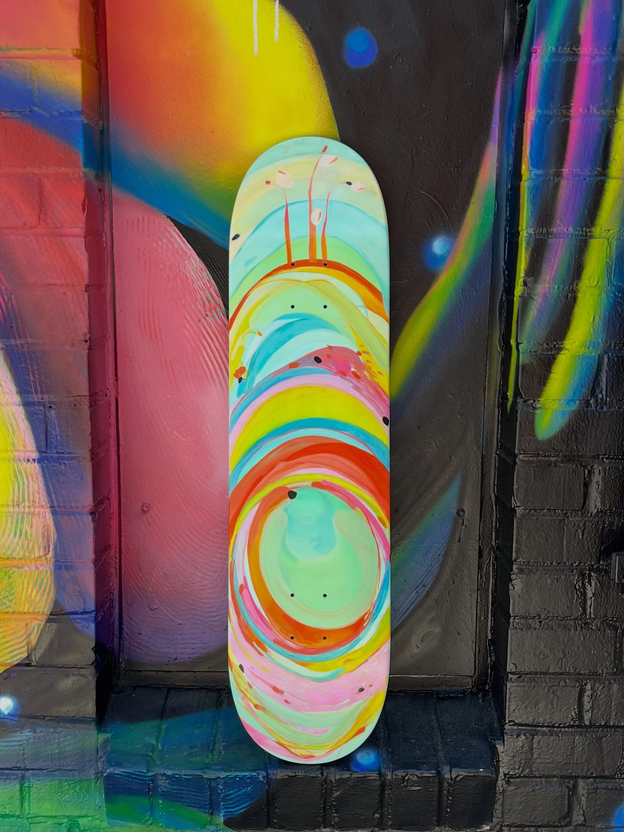 My skate deck &ldquo;Spring Picnic&rdquo; was scooped up during the opening of my solo show at Flora Bodega by my pal Josh Vaughn! @joshvaughn 

Josh has always been a real one. Ever since we first met during the business of art program, Artist INC, 