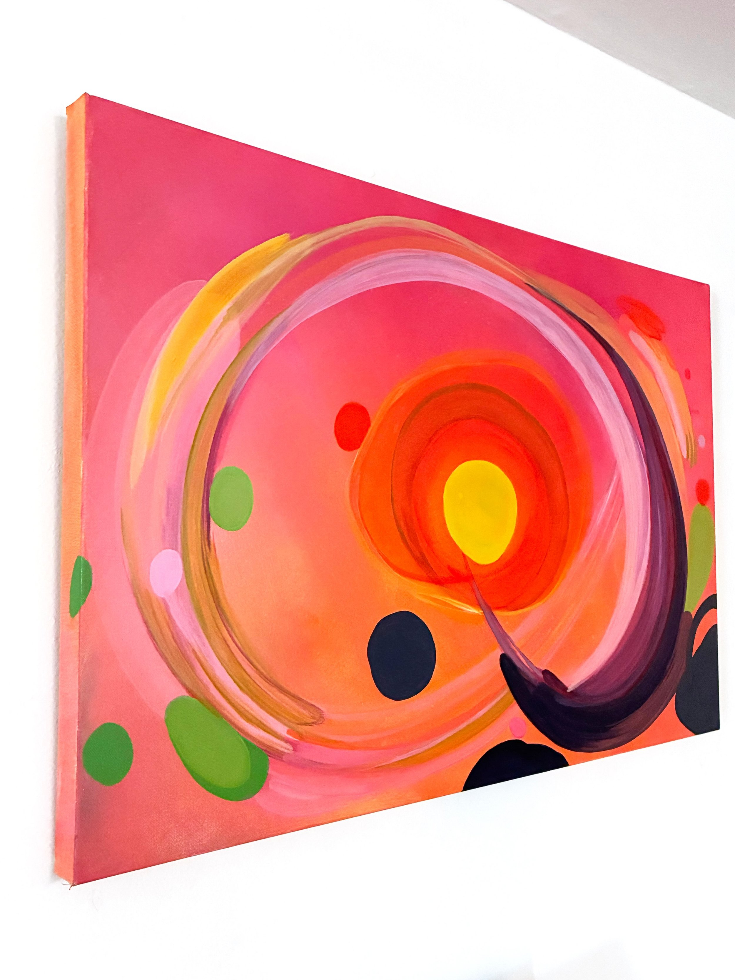 &ldquo;HOCUS POCUS&rdquo;, acrylic and colored pencils on canvas, October 2026 
24&rdquo; H x 36&rdquo; W x 1.75&rdquo; D

I created this piece using layers of acrylic paint and colored pencils to create a textural depth. The painting is titled &ldqu