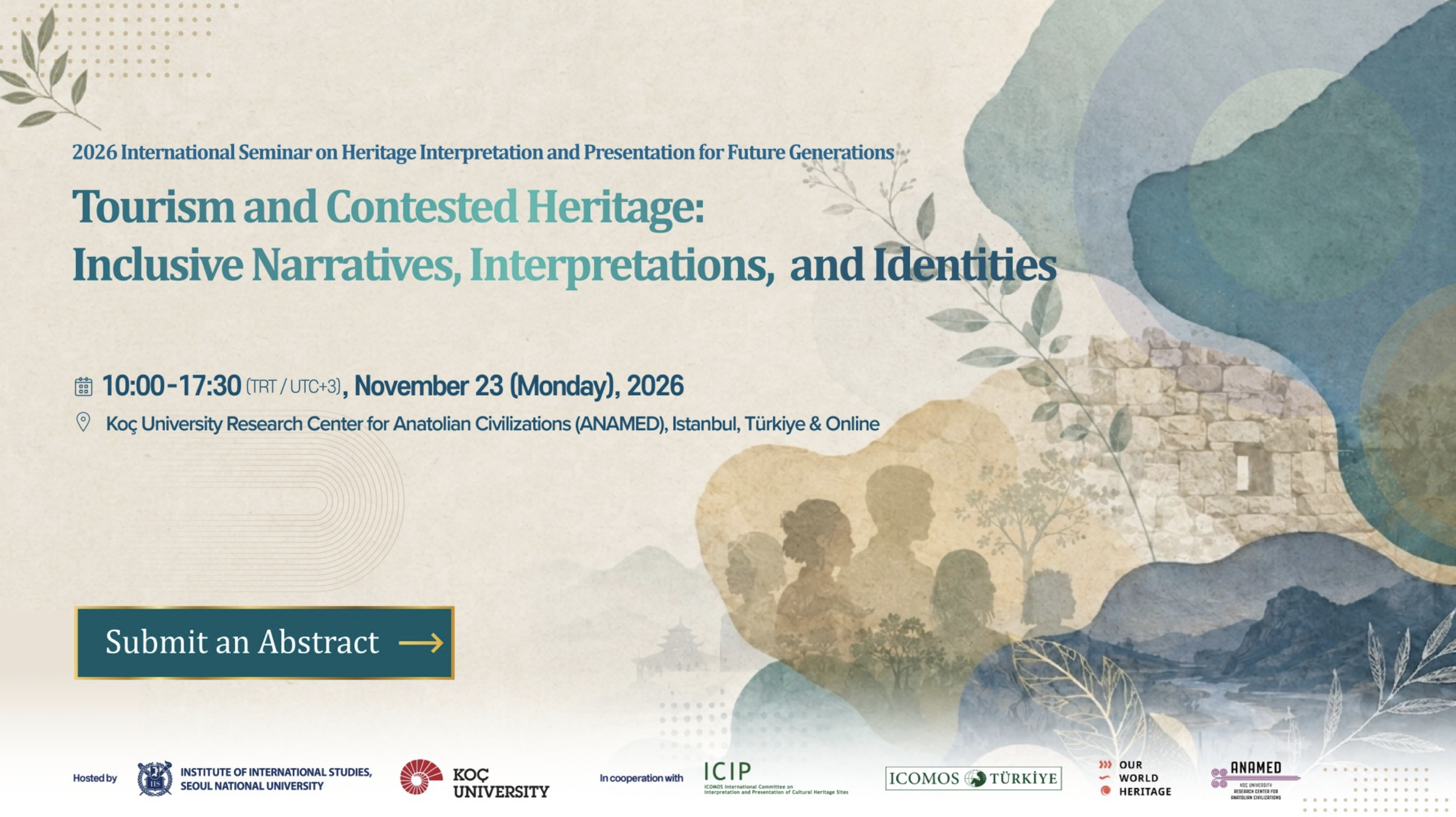 2026 International Seminar: Tourism and Contested Heritage: Inclusive Narratives, Interpretations, and Identities