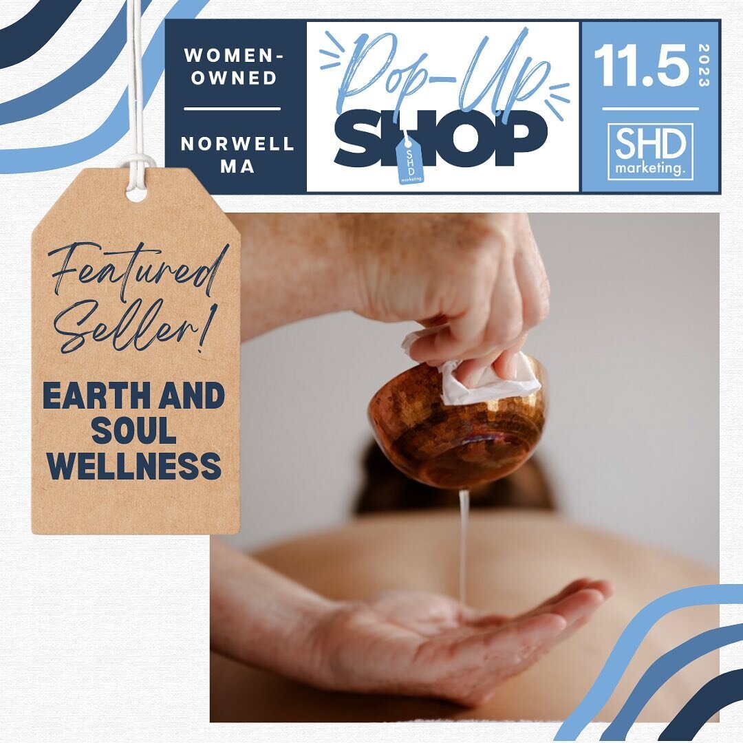 🌎🧘🏽&zwj;♀️Earth &amp; Soul Wellness will be at our Pop-Up Shopping Event this Sunday 11/5!💃🏽🛍️

Shanna Behrje is the owner of Earth &amp; Soul Wellness which provides wonderful healing and bodywork including
😌Ayurvedic Bodywork
Shirodhara / Ga