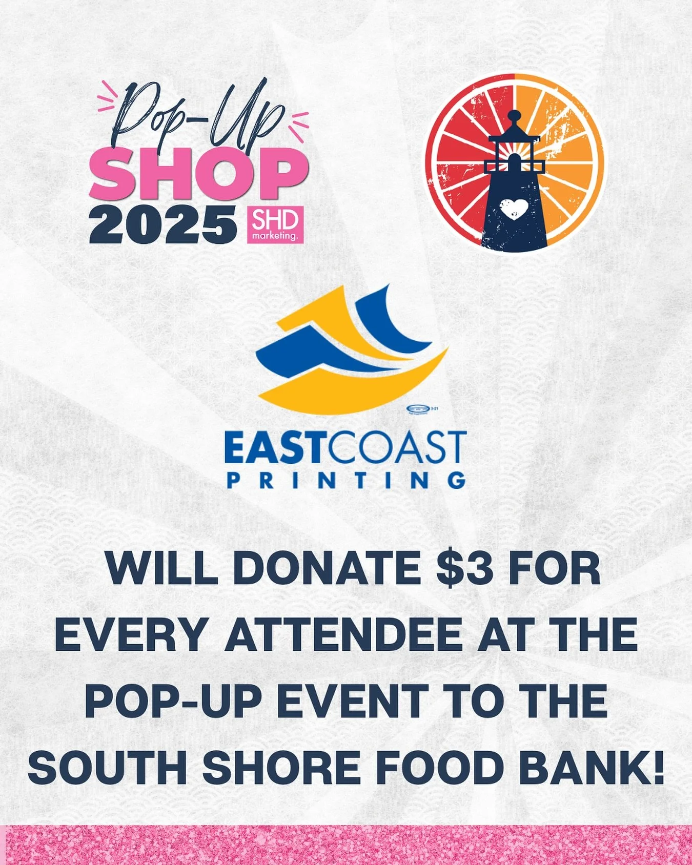 We&rsquo;re thrilled to share some amazing news, an anonymous family has generously offered to match our $1 per attendee donation, meaning $3 will now be donated to the South Shore Food Bank for every guest who attends the Women-Owned Pop Up Shop TOD