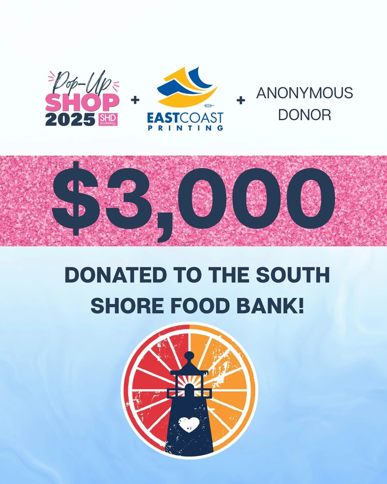Excited to share that $3,000 will be donated to the South Shore Food Bank to support our neighbors in need.

Thank you to all of our vendors, attendees, sponsors, volunteers, and shoppers for supporting the 2025 SHD Marketing Women-Owned Business Pop