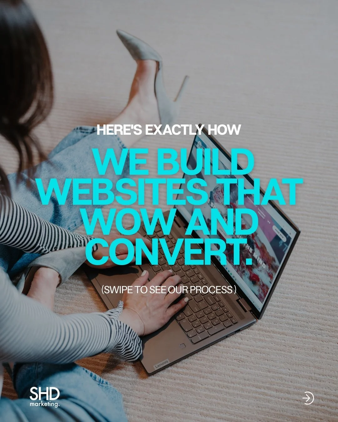 Ever wonder what actually goes into building a website that looks incredible and brings in clients? 👀

We're pulling back the curtain. 🙌

At SHD, every website we build follows a proven 7-step process...from the very first conversation to the momen