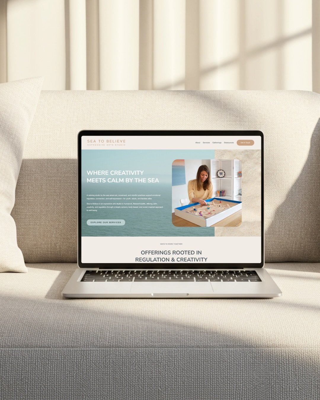 Bringing this vision to life online felt really special 🌊

Stacia has created something truly special in Humarock&mdash;a calming, intentional space where expressive arts, movement, and nervous system work come together to support real healing.

Our